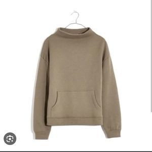 Madewell Mock Neck side button sweatshirt